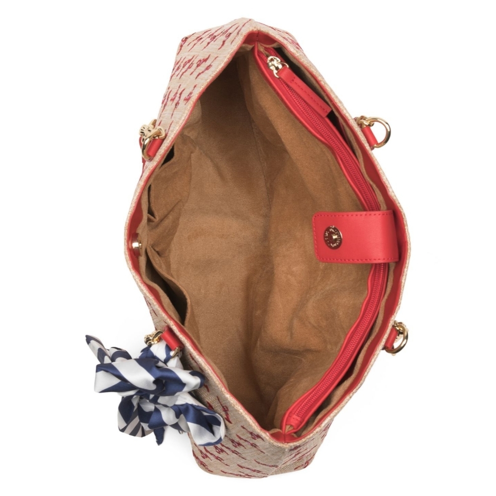 Betsey Johnson Lobster Straw Tote Handbag - Picture 3 of 3